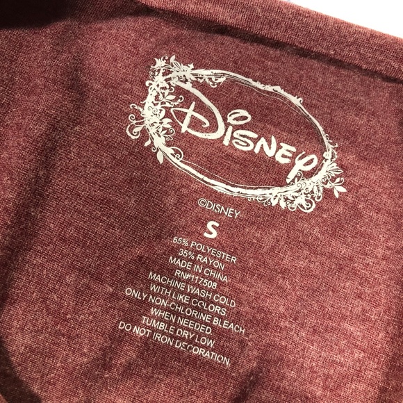 Disney Mickey Mouse Maroon Ringer Tee Shirt - Picture 4 of 8